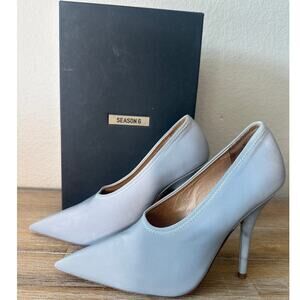 Yeezy Season Six Chrome Reflective Fabric Pump, Silver/gray, size 38.5 NIB